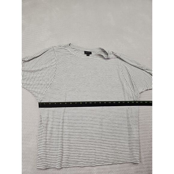 J Jill Shirt Womens Medium Wearever Collection Striped Casual Super Soft - Picture 3 of 7